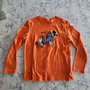Fashion Classics Embroidered LS Halloween Tee